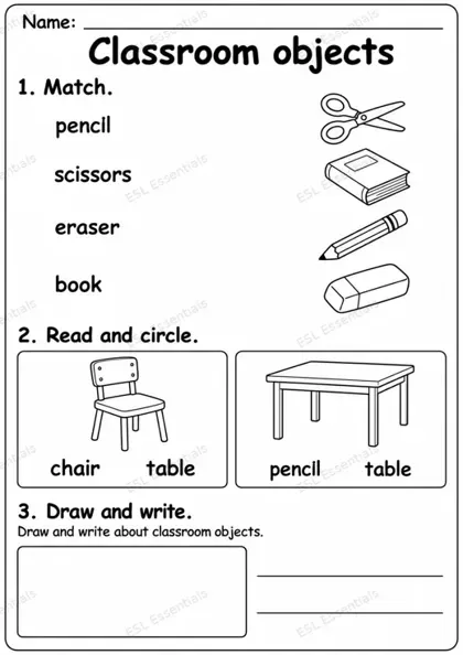 K3 worksheet example